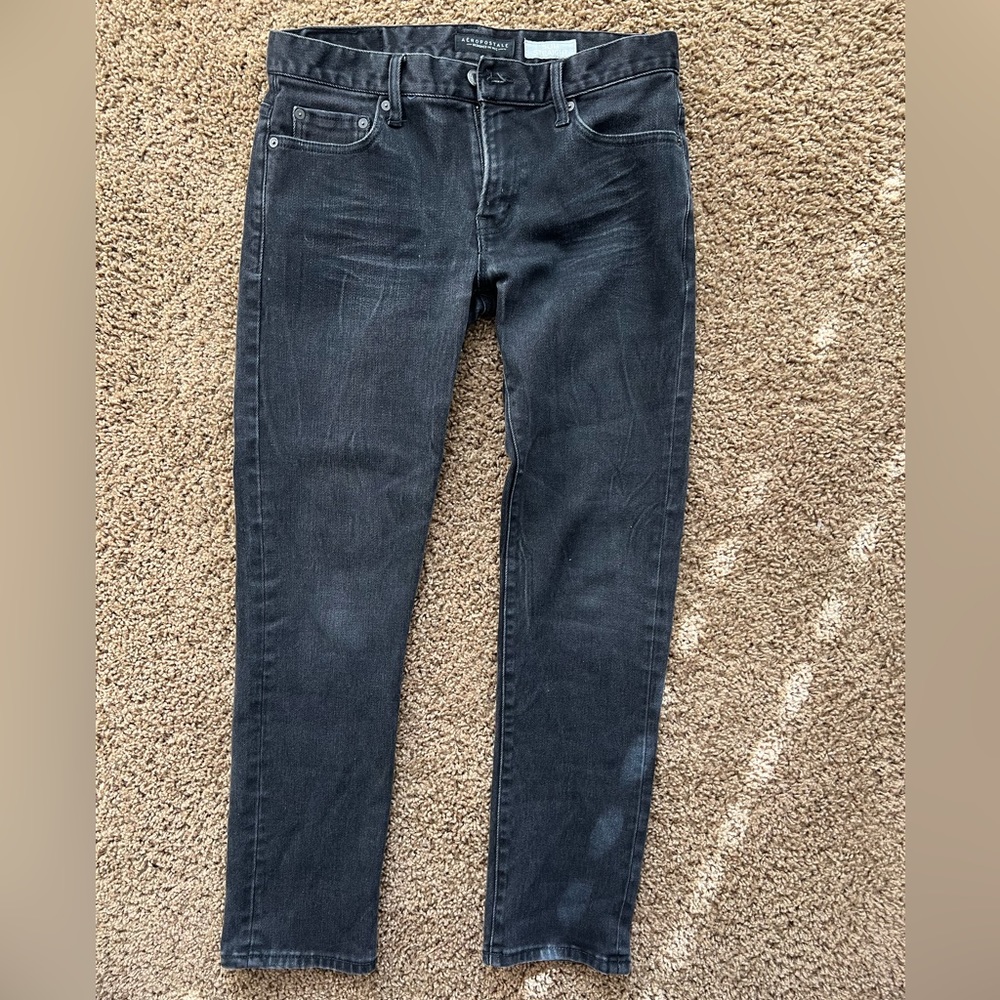 Aeropostale slim straight black jeans